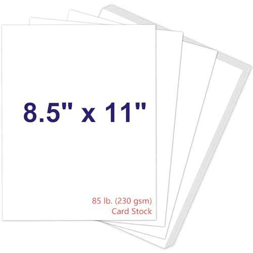 Joyberg 100P White Cardstock 8.5 x 11, 230gsm Cover Cardstock Paper, 85 Lb Heavy Card Stock for Printer, Card Stock Paper for Invitations, Scrapbooking, Crafts, Diy Cards, Decoration, Drawing