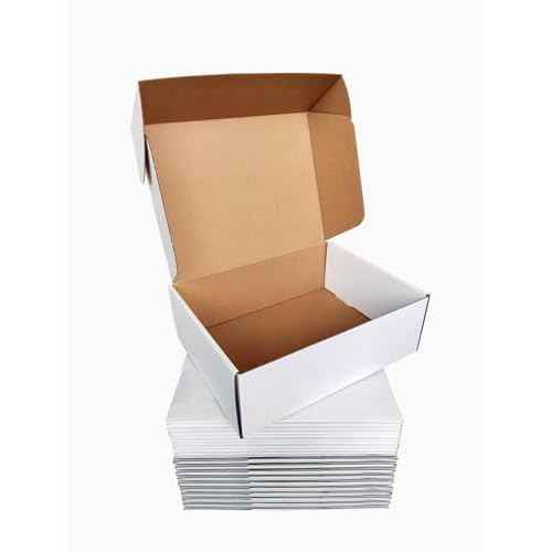12x9x4 inches pack of 20 shipping boxes,White Corrugated Cardboard Mailer Box for small Business packaging supplies, packing and Wrapping Mailing Present