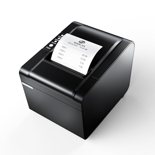 Rongta 80mm USB Thermal Receipt Printer with Auto Cutter - Black