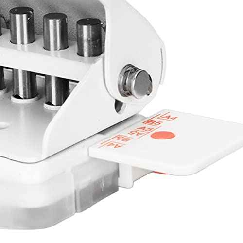 GOWENIC Mini Binding Machine, 6 Holes Cinch Book Binding Machine, Punching 5 Sheets, for 30 Holes B5 26 Holes A5 20 Holes Flipchart Inner Pages Punching(White)