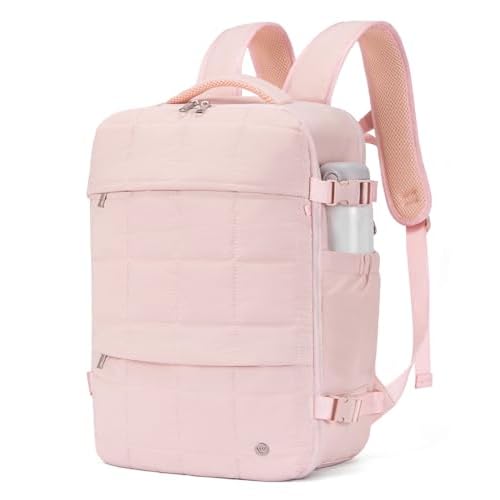 WESTBRONCO Travel Laptop Backpack for women 17.3 inch Travel Backpack Carry on Flight Approved Puffy Weekender Bags for Women