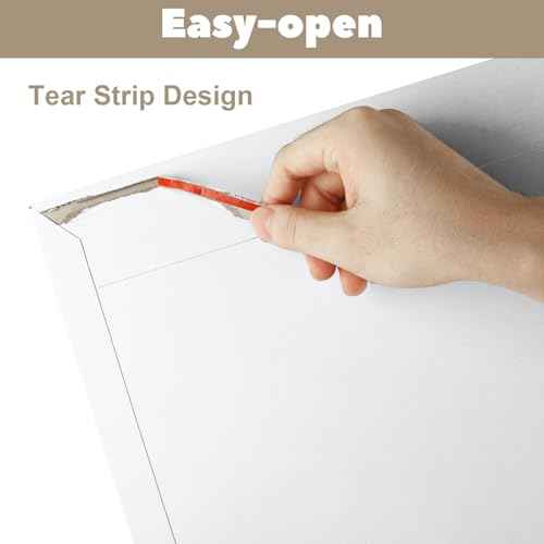 DAJAVE 100 Pack Cardboard Mailers 11x14 Inch Self Seal Cardboard Envelopes, White Rigid Mailers Mailing Envelopes for CD, Photos, Document, Pictures, Papers, Files