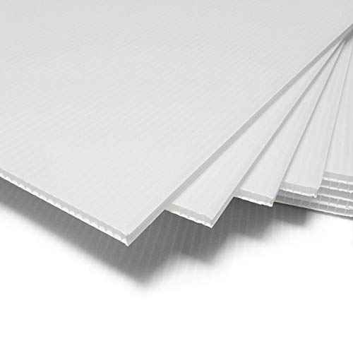 T-SIGN Corrugated Plastic Sheets Coroplast Sign Blank Board, 24 x36 Inches 3/16 Inches Thick for A-Frame Replacement Poster Sheets, White Blanks Sign (Pack of 2)