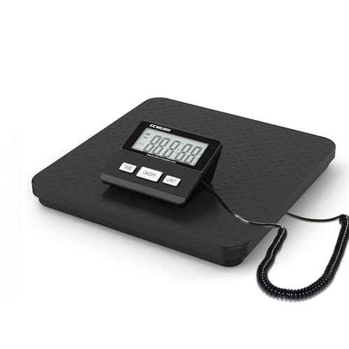 Digital Shipping Scale with Weight Indicator, 440lb/1.76oz, for Small Business, parcels, Home, Luggage, etc., Digital Postal Scale with AC Adapter and LCD Digital Display.