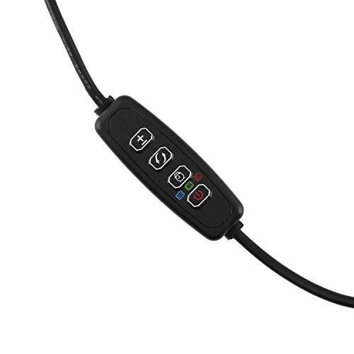 Acurit 54 LED Clip On Light Reading Lamp, 21 Inch Flexible Gooseneck, Adjustable 3 Color Temperature 800 Lumens, 10' Extra Long Power Cable, USB & Adapter - Black Metal