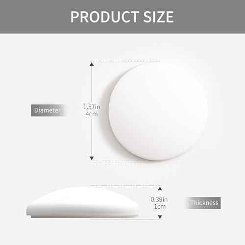Door Stopper - 1.57" White Door Stoppers for Wall (12 Pack), with Heavy-Duty Adhesive - Wall Protector & Shock-Absorbent Protectors from Door Knobs - Prevents Scratches on Walls & Doors