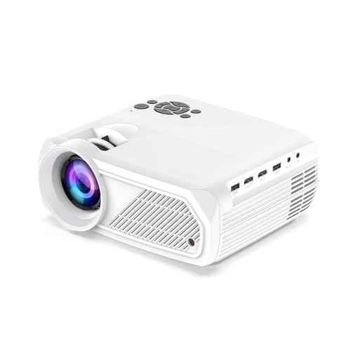 Smart Projector with WiFi and Bluetooth, Portable Projector with Tripod, Outdoor Movie Projector for Smartphone/HDMI/TV Stick