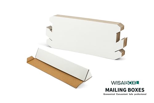 Wisaiboxl 18.25x3x3 Inch Triangle Mailing Tubes - 25 Pack Shipping Boxes