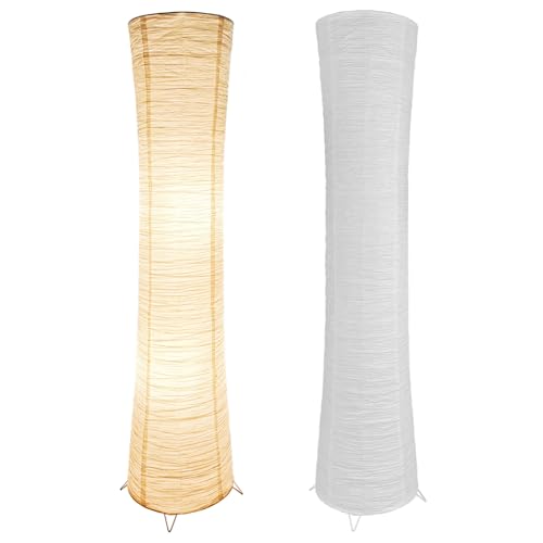 Paper Floor Lamp Floor Lamps for Living Room Paper and Chrome Standing Lamp Room Decoration Festival Lantern Light Nightstand Lamp Bedroom Dresser Living Kids Room College Dorm Coffee