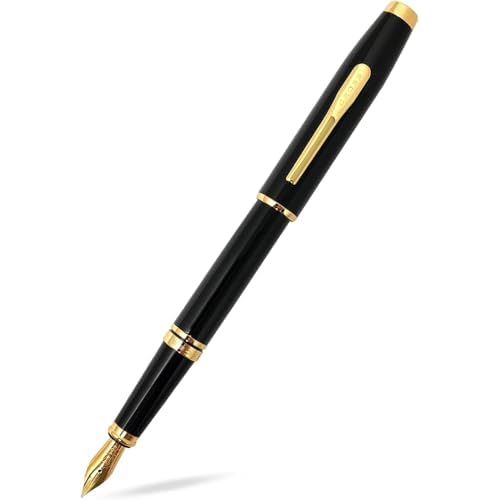 Coventry Black Lacquer with Gold-Tone Fine Nib Fountain Pen