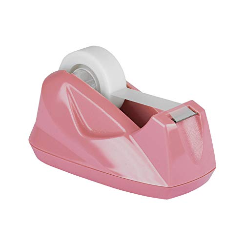 Acrimet Desktop Tape Dispenser Rose, Premium Plastic, Non-Slip Base
