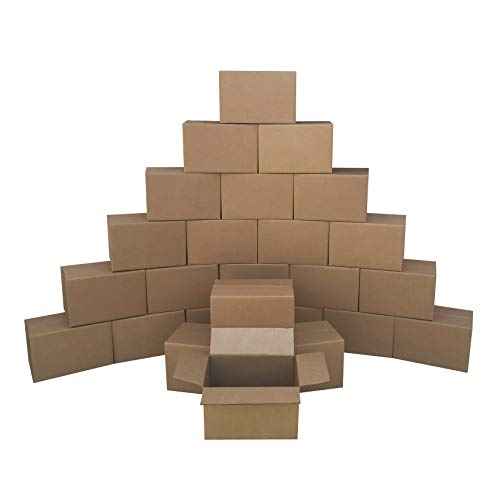Corrugated Mail And Shipping Packaging Coxes - 25 Pack (12 x 9 x 6 inch / 25 pack), Corrugated Boxes For Shipping, Mailing, Storage & Moving Out, Brown Storage Cardboard Boxes