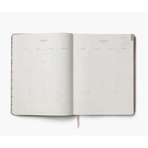 RIFLE PAPER CO. 2026 Gracie 12-Month Academic Planner, Aug. 2025 - July 2026, Thread-Stitch Binding, 9.62" L x 7.18" W, Metallic Gold Foil Accents, Monthly Pages & Note Section
