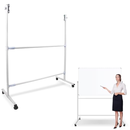 White Board Stand,Adjustable Whiteboard Easel Stand,360¡Æ Rolling Whiteboard Stand,Assembled White Board with Wheels Stand,Suitable for School Home Restaurant Office Auditorium