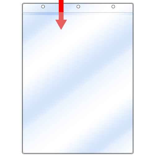 StoreSMART - Sheet Protector - Holes on Short Side, Open Short Side - 25-Pack - 8 1/2" x 11" - Clear Vinyl Plastic - VH1430-25
