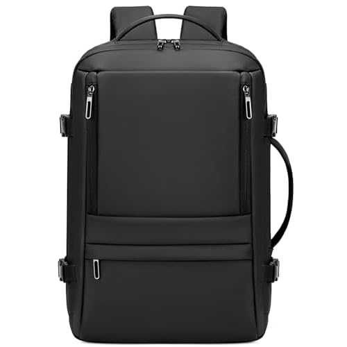 Carry On Travel Backpack for Airplanes | 35L Suitcase Backpack Luggage Business Weekender Bag - Expandable Travel Carry On Flight Approved for Men Women - Black