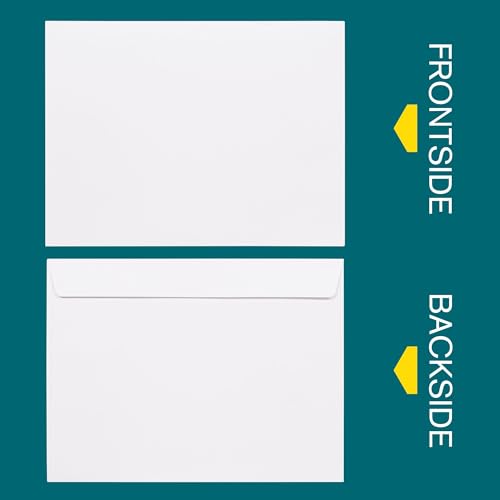 White EnDoc 9x12 Booklet Envelopes Self Seal 50 Pack - Large Mailing Flat