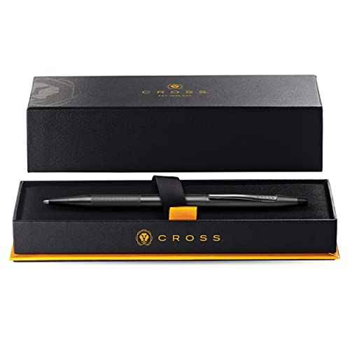 Cross Classic Century Refillable Ballpoint Pen Presented in a Luxury Gift Box - Medium Point, Black Ink, Black Micro-knurl