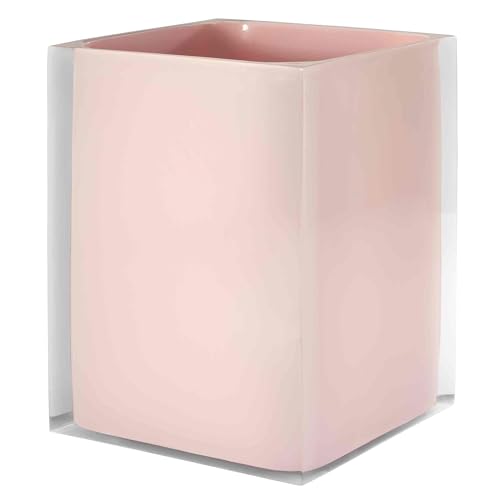 IZOD - Wastebasket, Decorative Trash Can, Resin Home Accessories, Guest Bathroom, Dorm Room Essentials (Marina Collection, Pink)