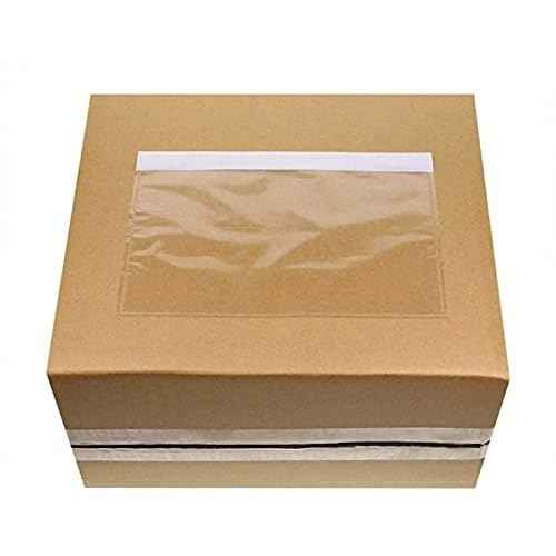 BEUYI Clear 7.5'' x 5.5'' Packing List Envelopes, Adhesive Shipping Label Pouches/Sleeves (50 Pack)