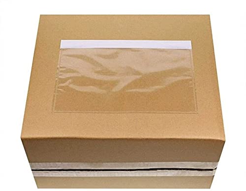 BEUYI 7.5'' x 5.5'' Clear Packing List Envelopes 50 Pack Water-Resistant Adhesive Pouches