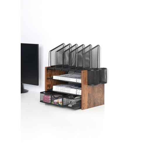 Premium Desk Organizer ? Multi-Compartment Office Storage Tray, Desktop Organizer for Pens, Notebooks, Accessories ? Durable, Space-Saving and Stylish Desk Organizer for Home & Office