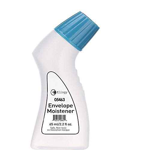 Envelope Moistener with Adhesive ? Clog Free, Fast-Drying, Quickly Seals Envelopes, Non-Toxic - 2.20 fl oz ? Each Bottle Securely Seals Up to 1500 Envelopes (1 Pack)