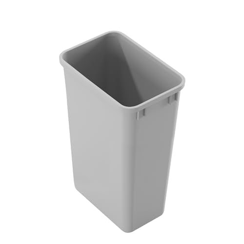 52.8QT Stackable Plastic Trash Can - Dowell 50L Wastebasket, Grey, Kitchen & Office