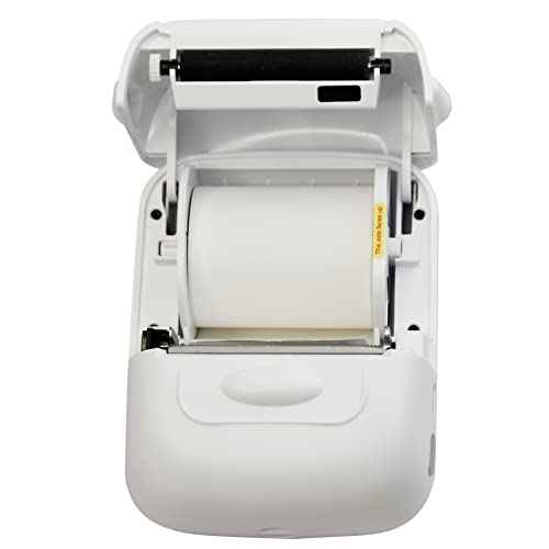 HYBSK Bluetooth Thermal Printer with Label, P50 Portable Barcode Label Maker Machine for Retail,Small Business, Office,Compatible with iPhone/Android (White)