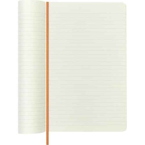 Moleskine Limited Edition Notebook Vegea, Large, Ruled, Orange Capri, Soft Cover (5 x 8.25)