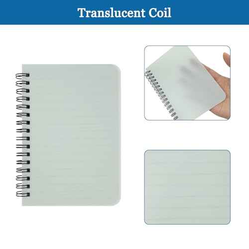Spiral Notebook 4 Pack Small Pocket Notebook 4.1''x5.9'' A6 Mini Journal Plastic Hardcover Ruled Notebook 4 Color 480 Pages for School Work and Aesthetic Gift Office Supplies for Teen Girls,Boys