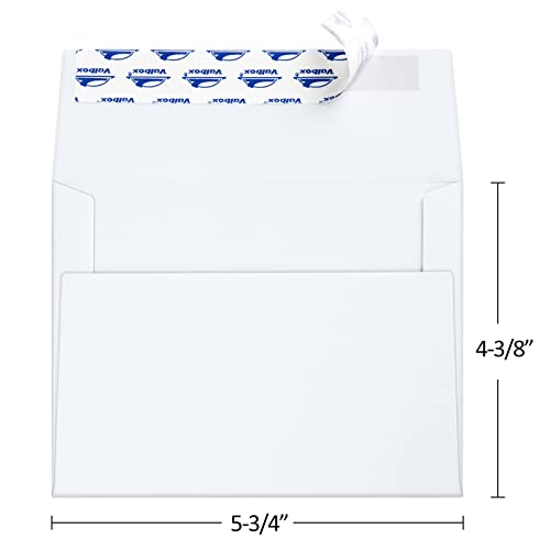 ValBox A2 Invitation Envelopes 4.375x5.75" White Self Seal for