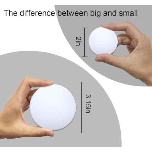 Door Stoppers (6 Pcs) Door Stops Wall Protector. 2" White Silicone Door Bumpers with Strong Thickened Adhesive of Rubber Knob, Round Wall Shield Cushion. Door Knob Wall Protector,Anti-Collision Pad