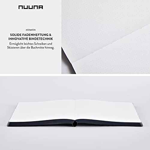 Nuuna Graphic L London Smooth Bonded Leather Notebook - Black
