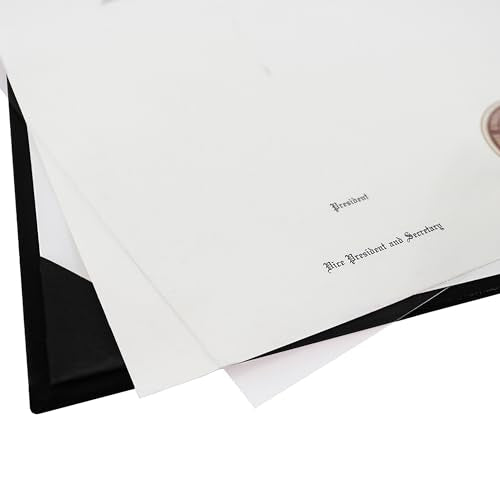 GraduationMall Imprinted Diploma Cover for Certificate 8.5''x 11'' Black,12-Packs