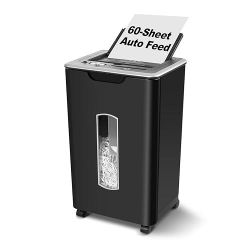 Wingwise 60-Sheet Auto Feed Cross-Cut Paper Shredder for Home Office Security