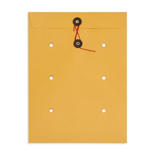 Blue Summit Interoffice envelopes with String 9x12, String Tie, Brown Kraft, Interdepartment Envelopes, 9 x 12 Inches ? 100 Envelopes