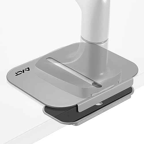 AVLT Adjustable Reinforcement Plate Bracket Mount for Fragile Tabletop - Supports Monitor Stand with C Clamp Or Grommet Installation - Gray