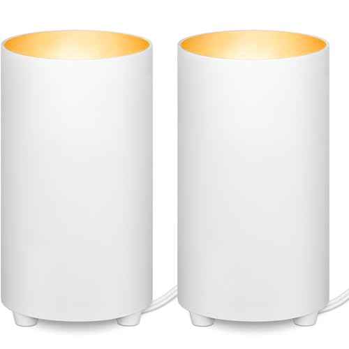 SUNVIE 2 Pack Up Lights Indoor Floor Can Light, Uplighting Indoor Spotlight Accent Lighting with 2700K GU10 LED Bulbs, 5W Uplights Floor Spot Light for Home Plant, 5.9 FT Plug Cord & Foot Switch