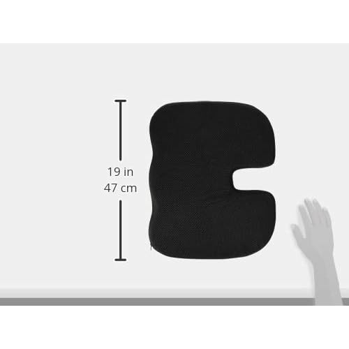 DMI Seat Cushion For Sciatica Pain Relief and Tailbone Pain, Office Desk Chair Cushion For Sitting, Car Seat Cushion, Sitting Pillow, Molded Foam Seat, Black
