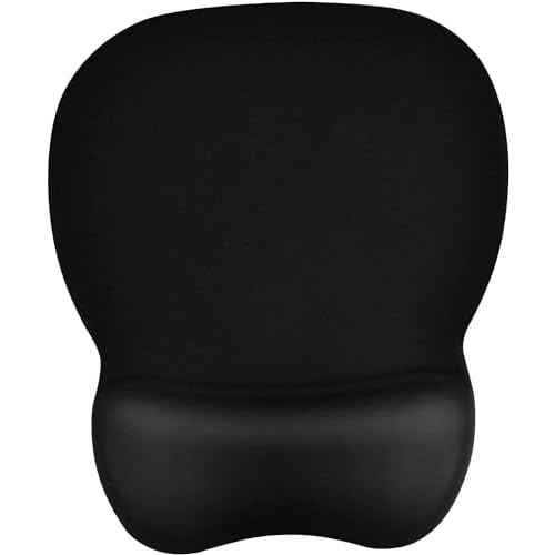 EooCoo Ergonomic Mouse Pad with Wrist Support, Mousepad with Memory Foam Wrist Rest and Non-Slip Base for Computer, Cafe, Home & Office, 9.64 x 8.26 in Office Desk Accessories