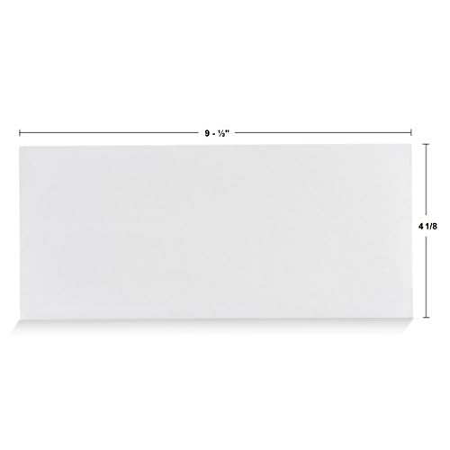 Aimoh #10 Security Self Seal Envelopes ? 100 Qty |No Window, EnveGuard, 4¨û x 9¨ö", White, 24 LB, 100 Count (34100)