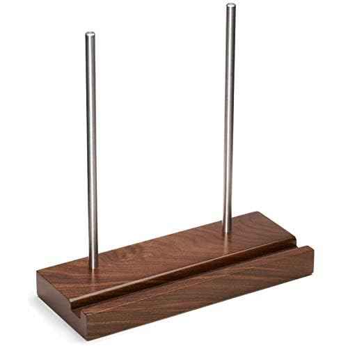 Optage Audio Tabletop Solid Walnut Now Playing Vinyl Holder, Vinyl Display Stand, Record Holder for Albums, Ipad
