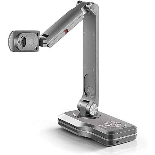 JOYUSING V508 VGA/HDMI/USB 8MP Three Mode Document Camera for Teacher, Auto Focus, LED Light for Real-time Projection, Video Recording, Distance Learning, Works with and Without a Compute