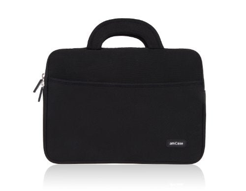 amCase 11.6-12 Inch Neoprene Laptop Sleeve with Handle - Black