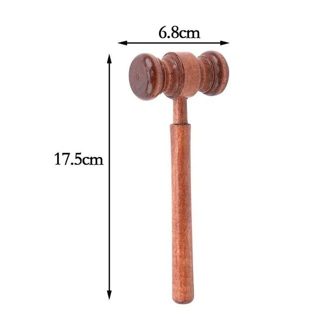 Handmade Wooden Gavel - Vintage Judge & Auction Prop, Desk Accessory