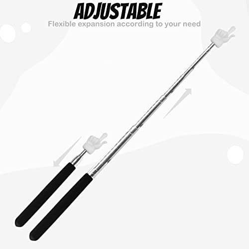 Black Telescopic Teacher Pointer Extendable Hand Stick Classroom Supplies