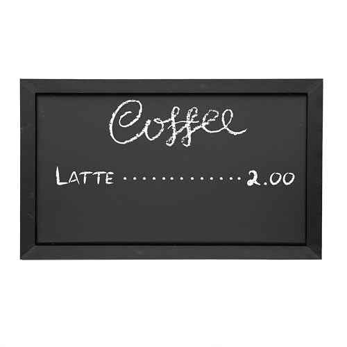 Sunnydaze Large Magnetic Chalkboard for Wall with Pine Frame - Blackboard for Wall Includes Chalk and Eraser - Black