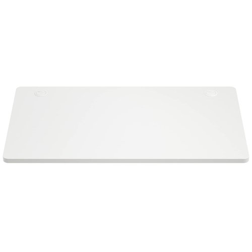 Tangkula Universal Relevance Table Top, One-Piece Solid Table Top for Standard & Standing Desk Frame, 48 x 30 inch Countertop Rectangular Office Relevance Tabletop w/ 2 Cable Management Holes, White