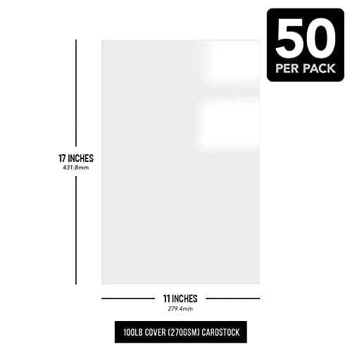 Double-Sided Gloss Digital C2S Cardstock Paper ? Perfect for Color Laser Printing, Design Proposals, Flyers, Brochures | 11 x 17 | Glossy 100lb Cover (270gsm) | Acid Free, Coated Finish | 50 Sheets